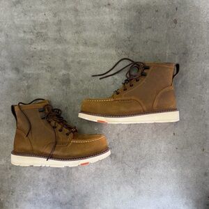 Brunt Workwear 6" Men's Marin Unlined Work Boots Brown Size 7.5 Comp Toe